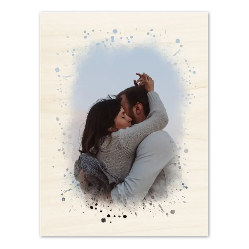 Watercolor - Personalized wooden canvas