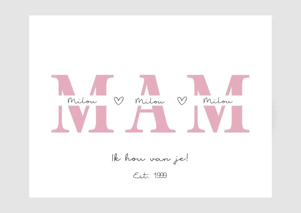 MAM - Personalized Mother's Day poster