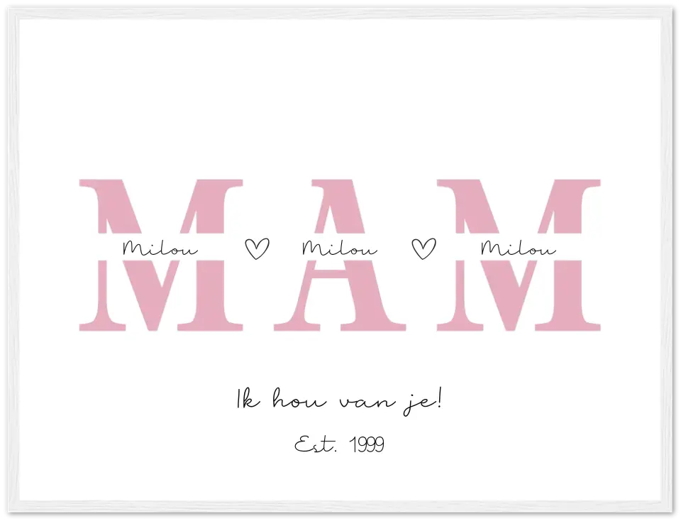 MAM - Personalized Mother's Day poster with frame