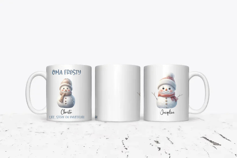 Oma Frosty - Gepersonaliseerde kerst mok