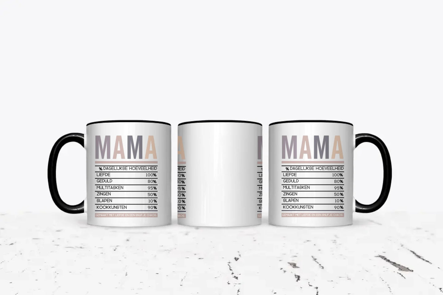 Mama's voedingswaardes - Gepersonaliseerde mok