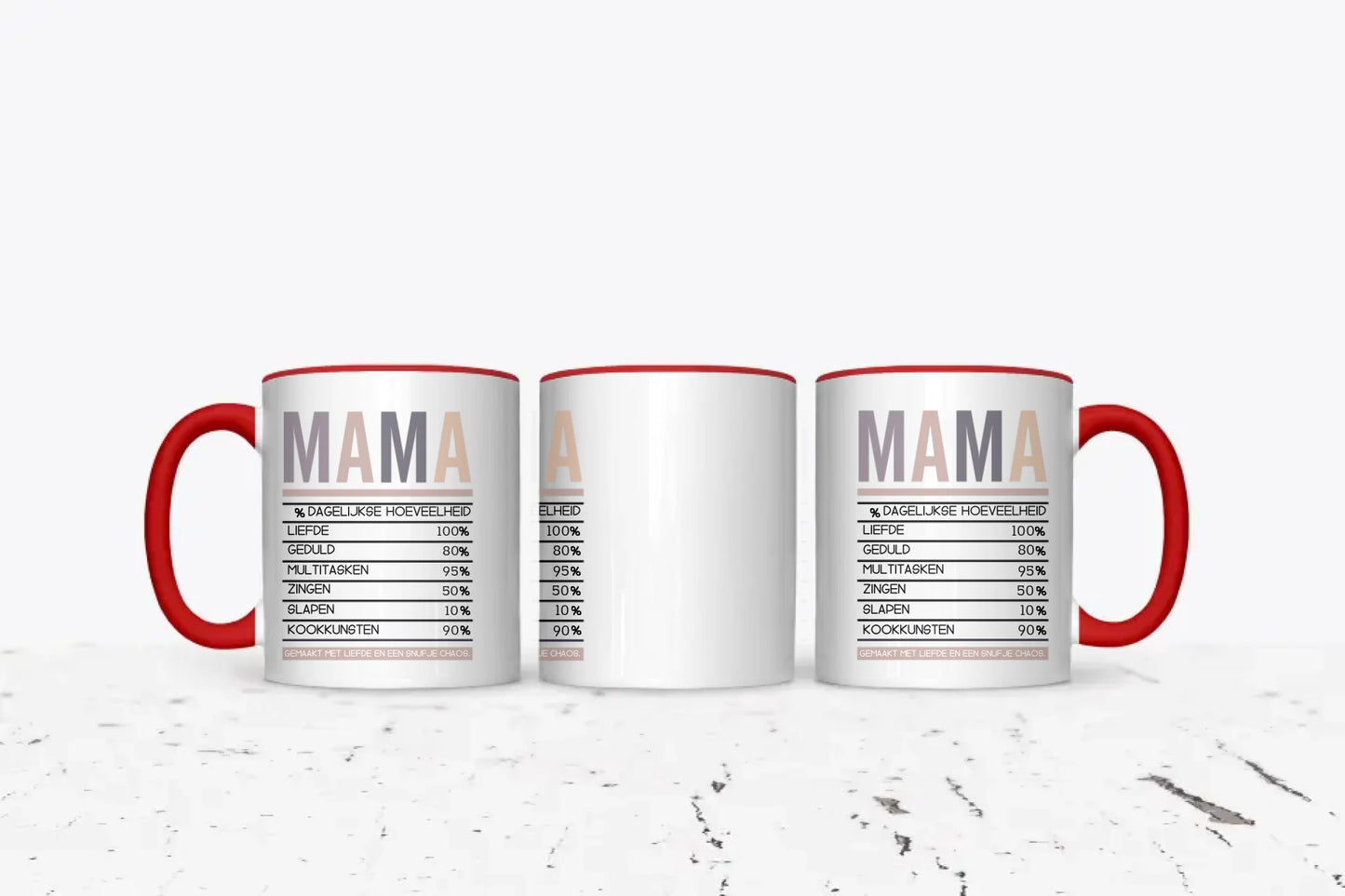 Mama's voedingswaardes - Gepersonaliseerde mok