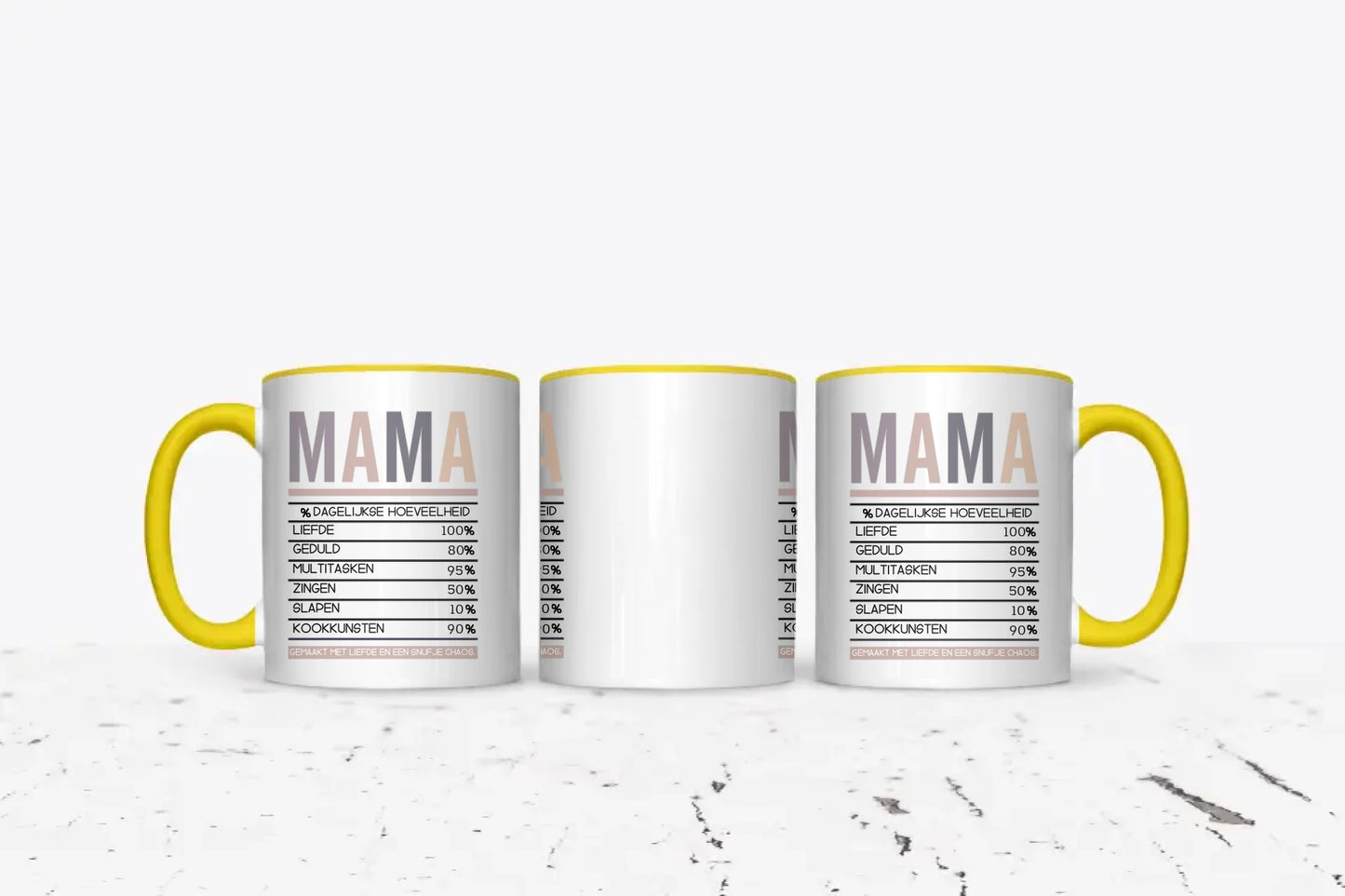 Mama's voedingswaardes - Gepersonaliseerde mok