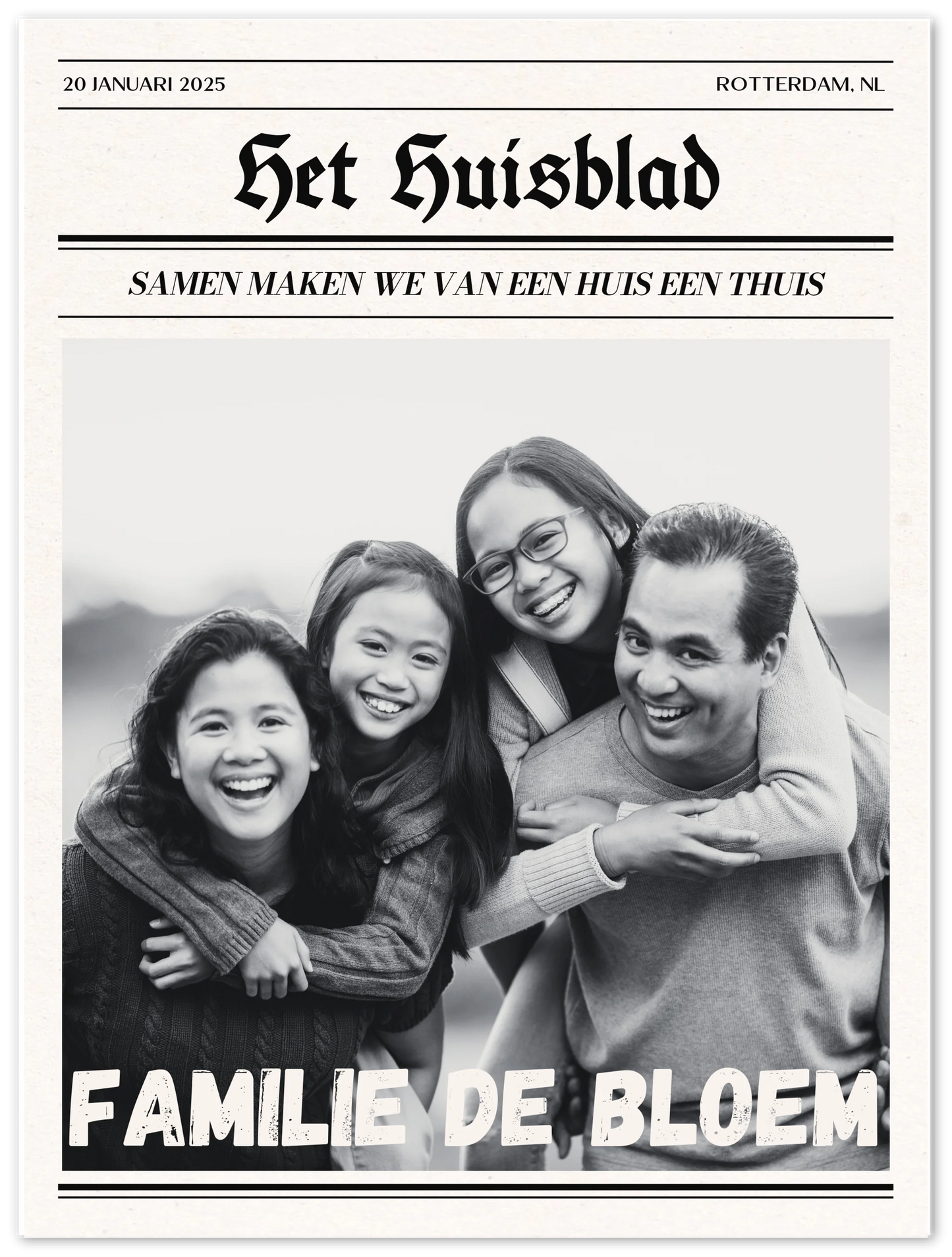 Het Huisblad - Gepersonaliseerde poster