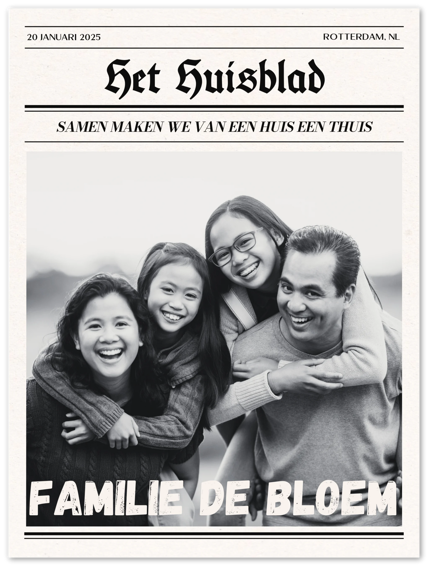 Het Huisblad - Gepersonaliseerde poster
