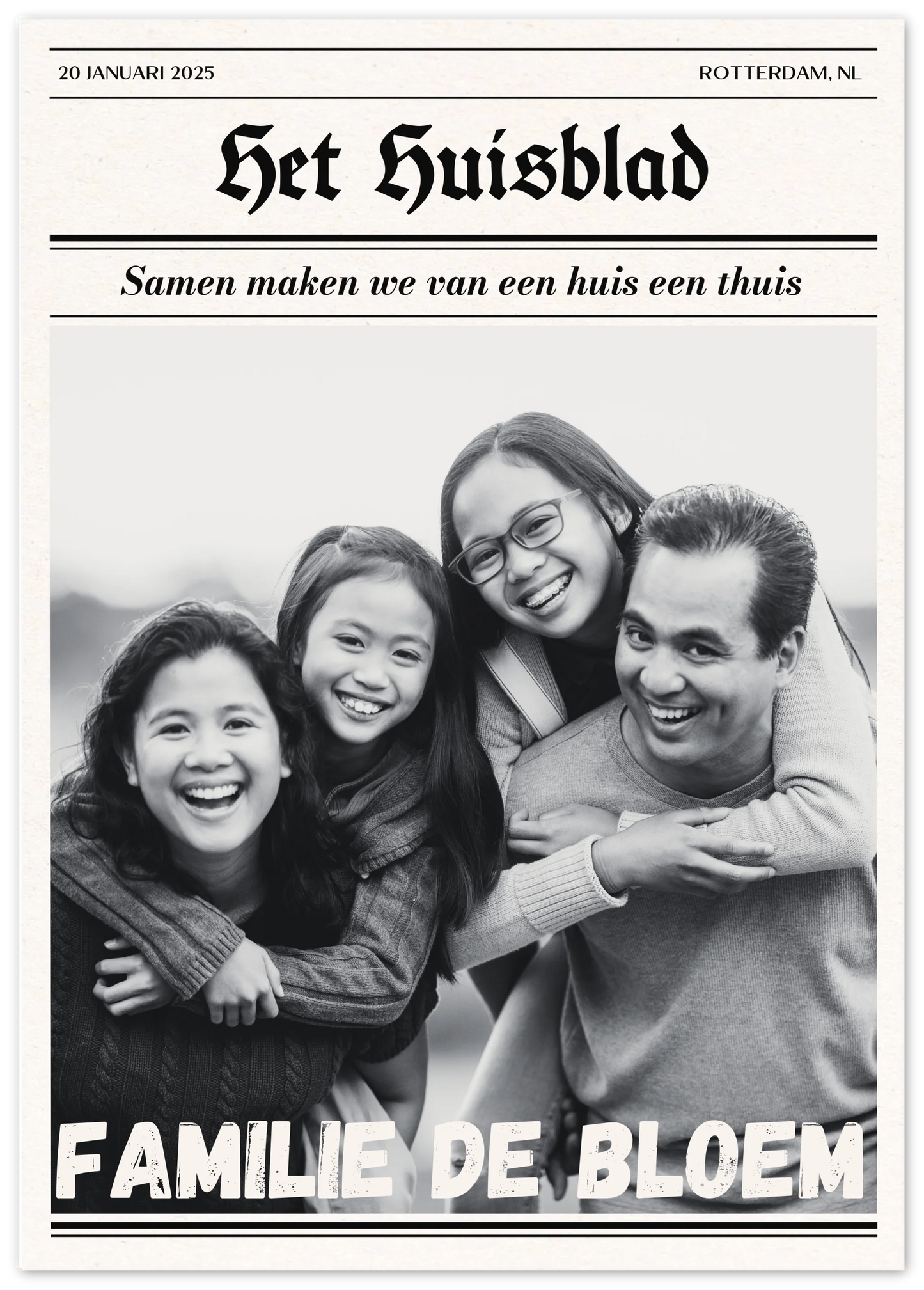 Het Huisblad - Gepersonaliseerde poster