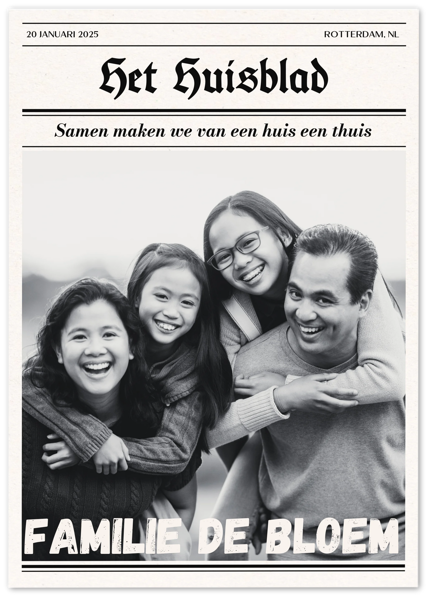 Het Huisblad - Gepersonaliseerde poster