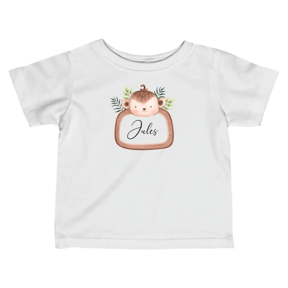 Safaridieren - Gepersonaliseerd baby shirt