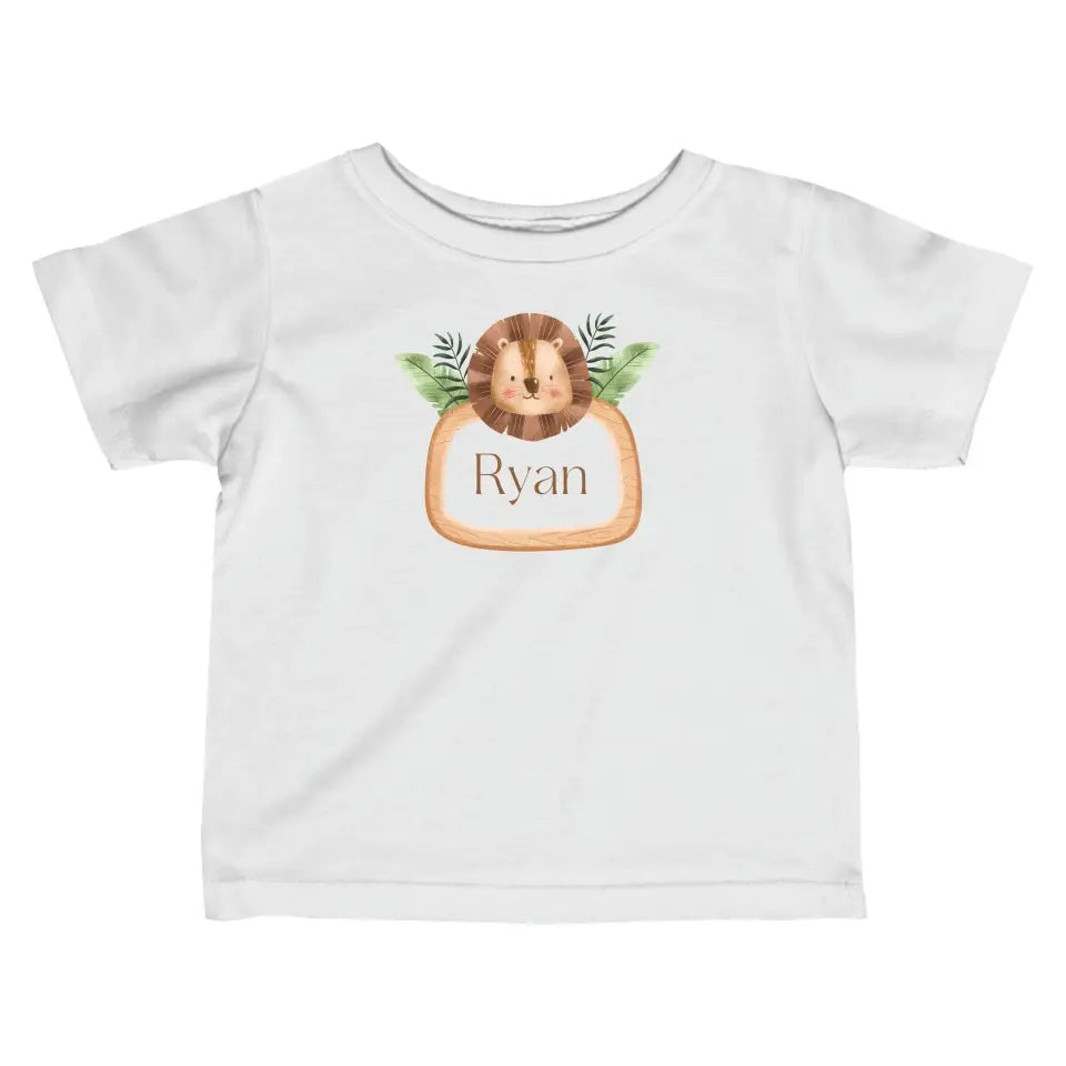 Safaridieren - Gepersonaliseerd baby shirt