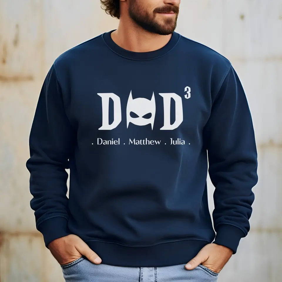 Dad superheld wit - gepersonaliseerde sweater