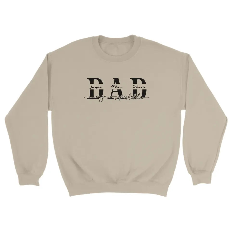 DAD mijn superheld - Gepersonaliseerde sweater