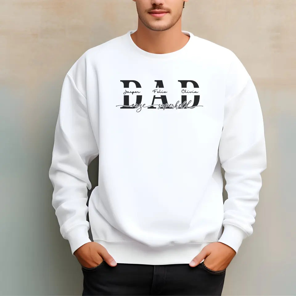 DAD mijn superheld - Gepersonaliseerde sweater