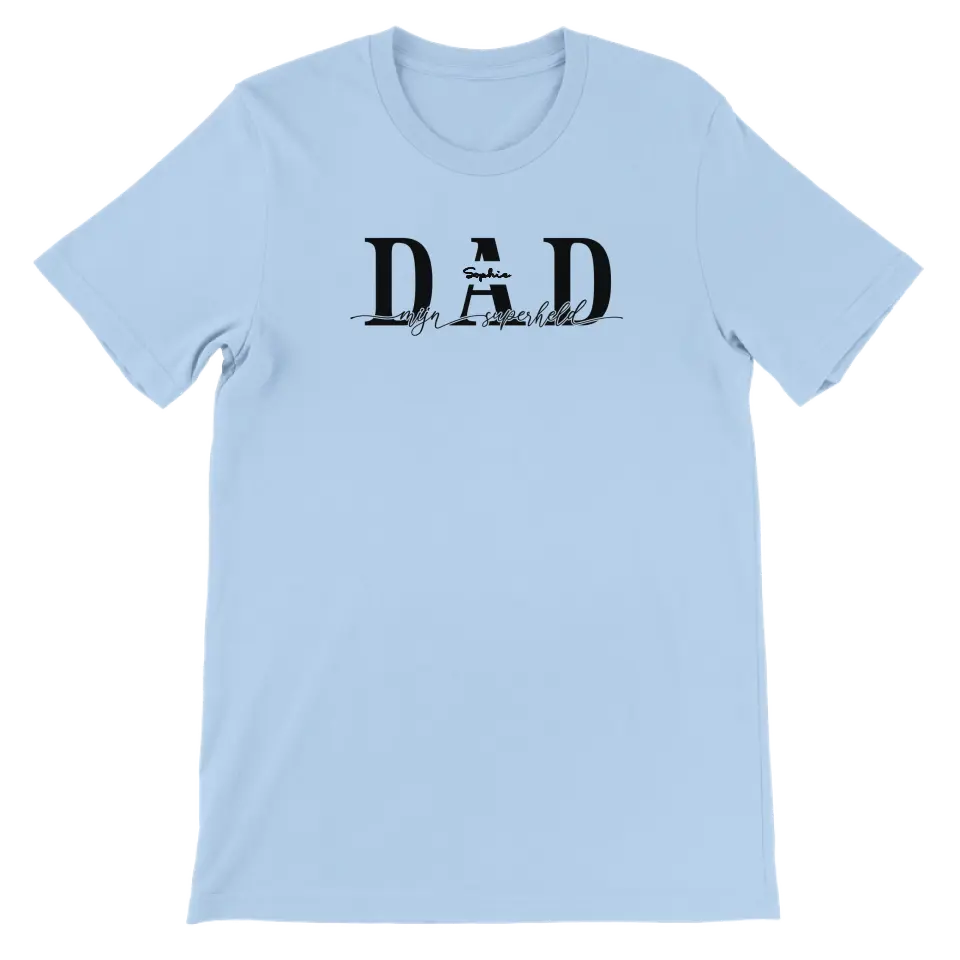 DAD mijn superheld - Gepersonaliseerd Vaderdag T-shirt