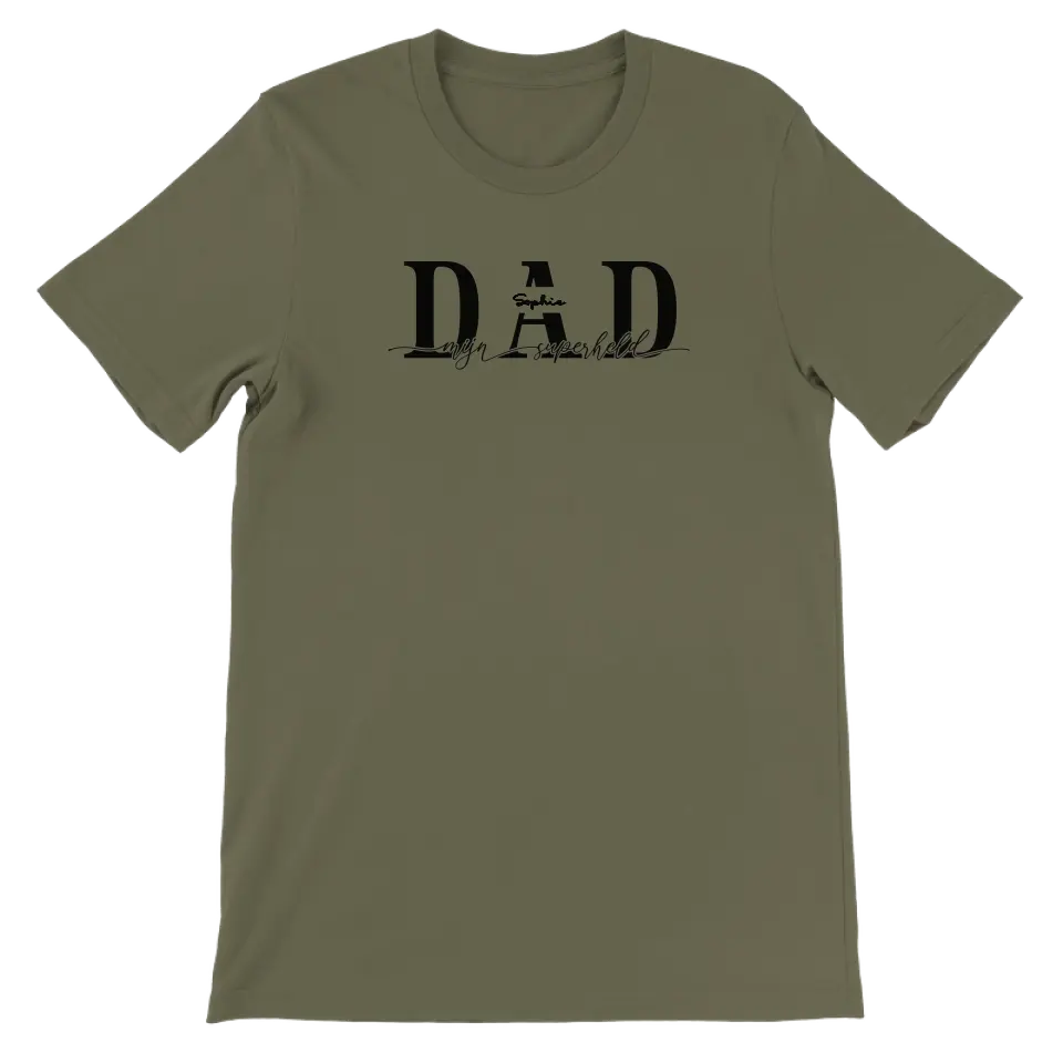 DAD mijn superheld - Gepersonaliseerd Vaderdag T-shirt