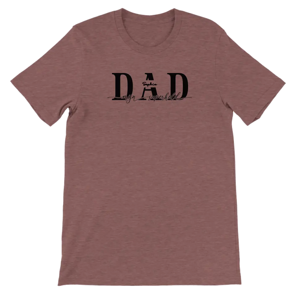 DAD mijn superheld - Gepersonaliseerd Vaderdag T-shirt