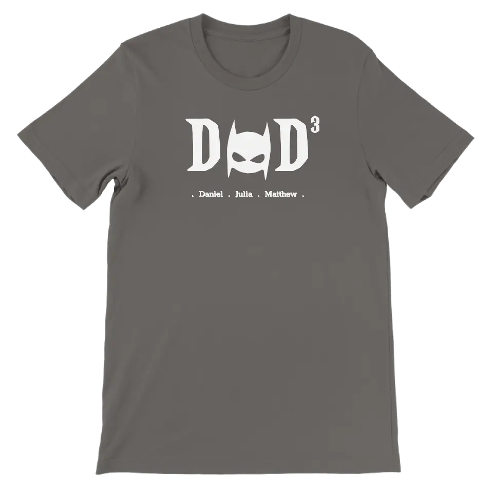 DAD superheld wit - Gepersonaliseerd Vaderdag T-shirt