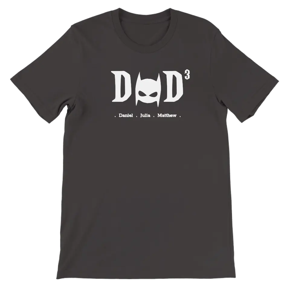 DAD superheld wit - Gepersonaliseerd Vaderdag T-shirt