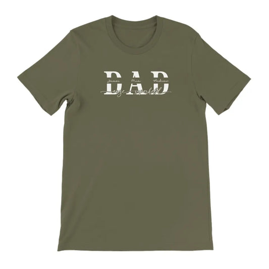 DAD mijn superheld wit - Gepersonaliseerd T-shirt