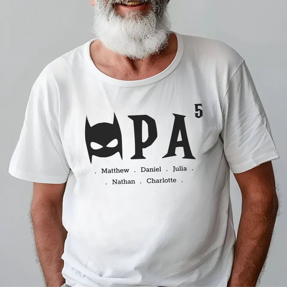 Opa superheld - Gepersonaliseerd T-shirt