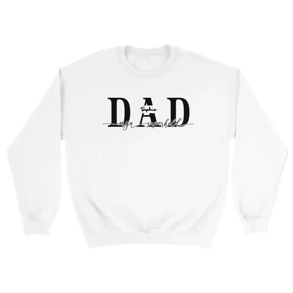 DAD mijn superheld - Gepersonaliseerde sweater