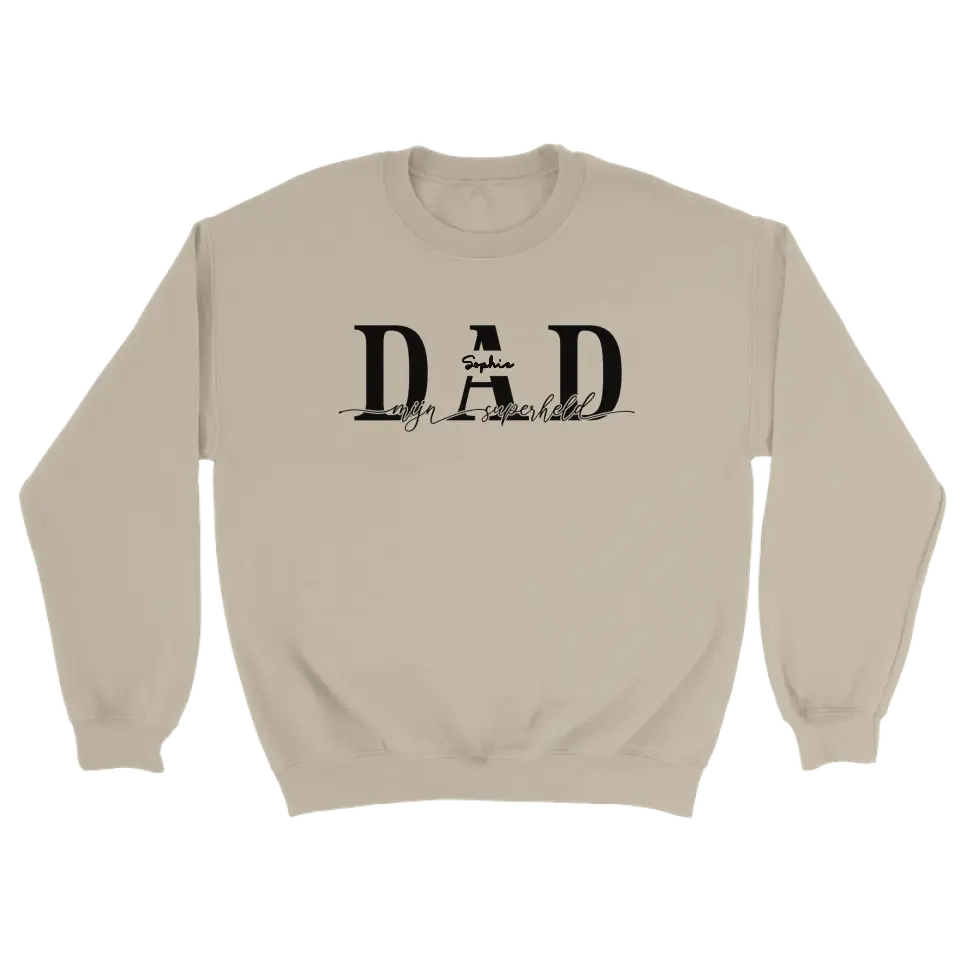 DAD mijn superheld - Gepersonaliseerde sweater