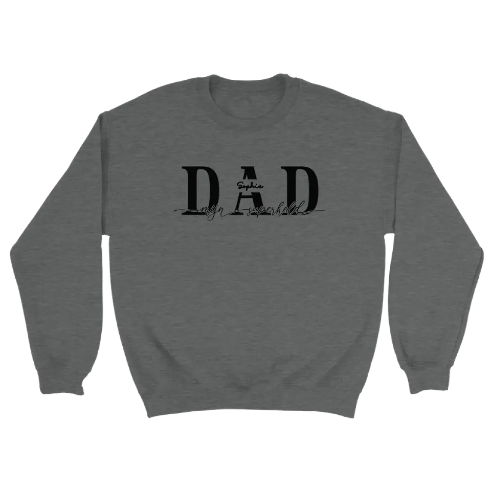 DAD mijn superheld - Gepersonaliseerde sweater