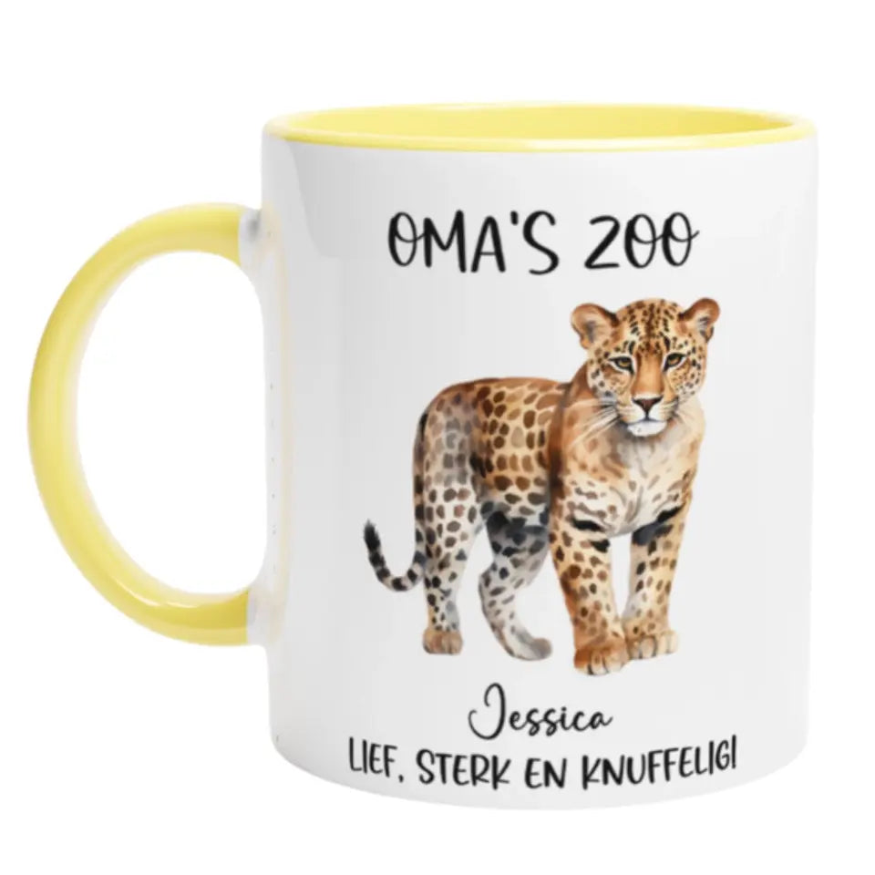 Oma's zoo - Gepersonaliseerde mok grootmoeder