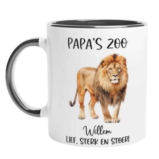 Papa's zoo - Gepersonaliseerde Vaderdag mok