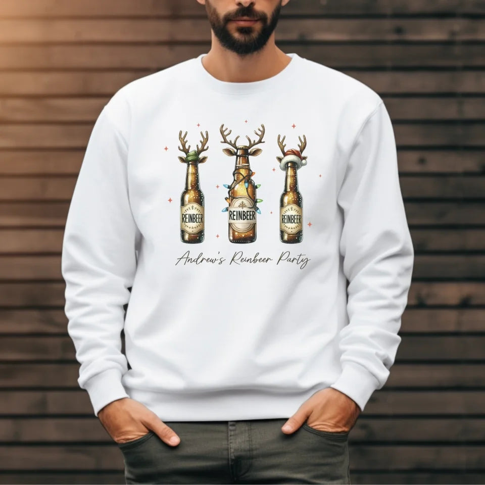 Gepersonaliseerde Kersttrui kerstsweater voor bierliefhebbers