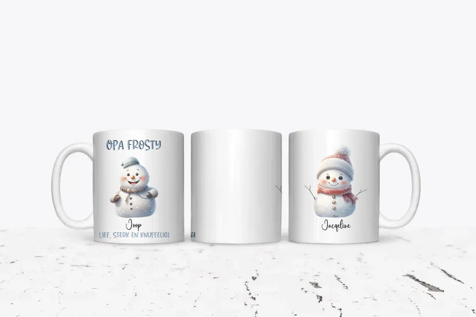 Opa Frosty - Gepersonaliseerde kerst mok