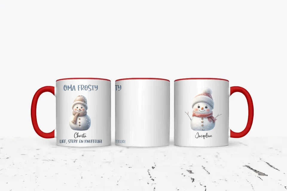 Oma Frosty - Gepersonaliseerde kerst mok