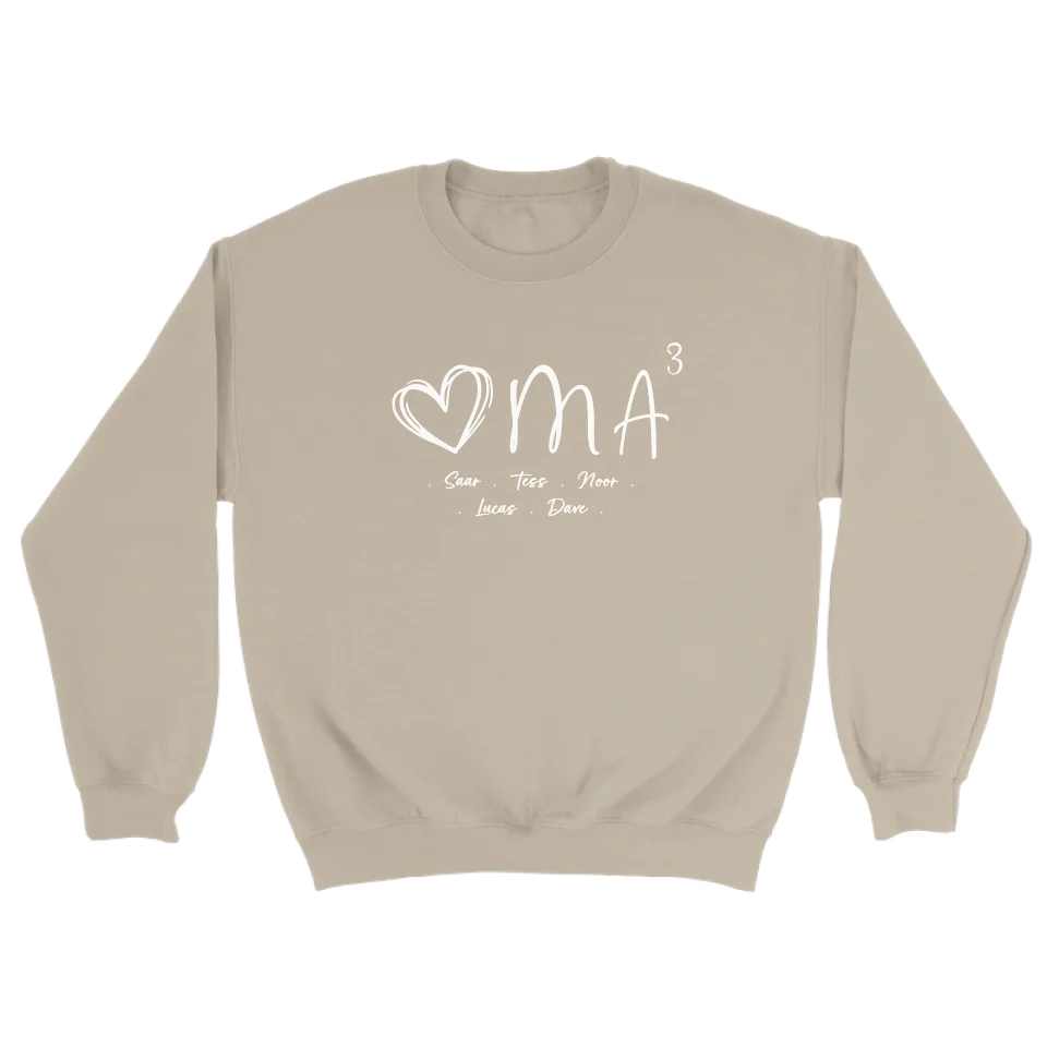 ♥MA wit - Gepersonaliseerde sweater oma