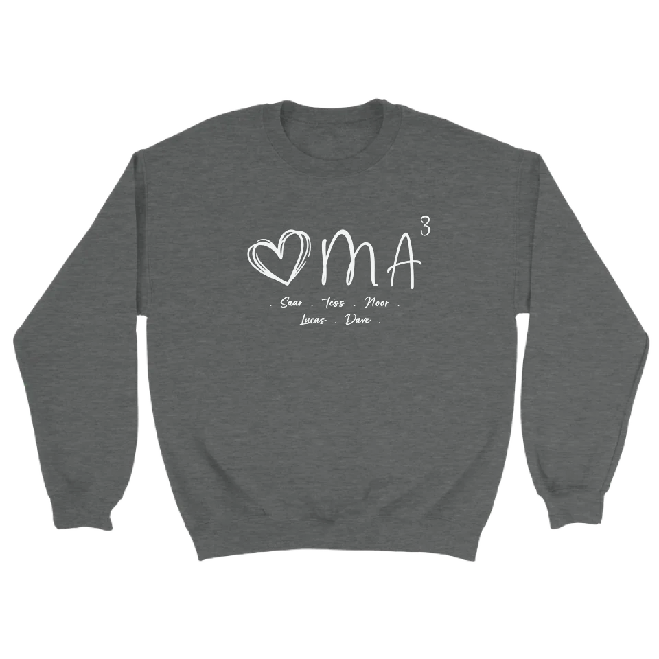 ♥MA wit - Gepersonaliseerde sweater oma