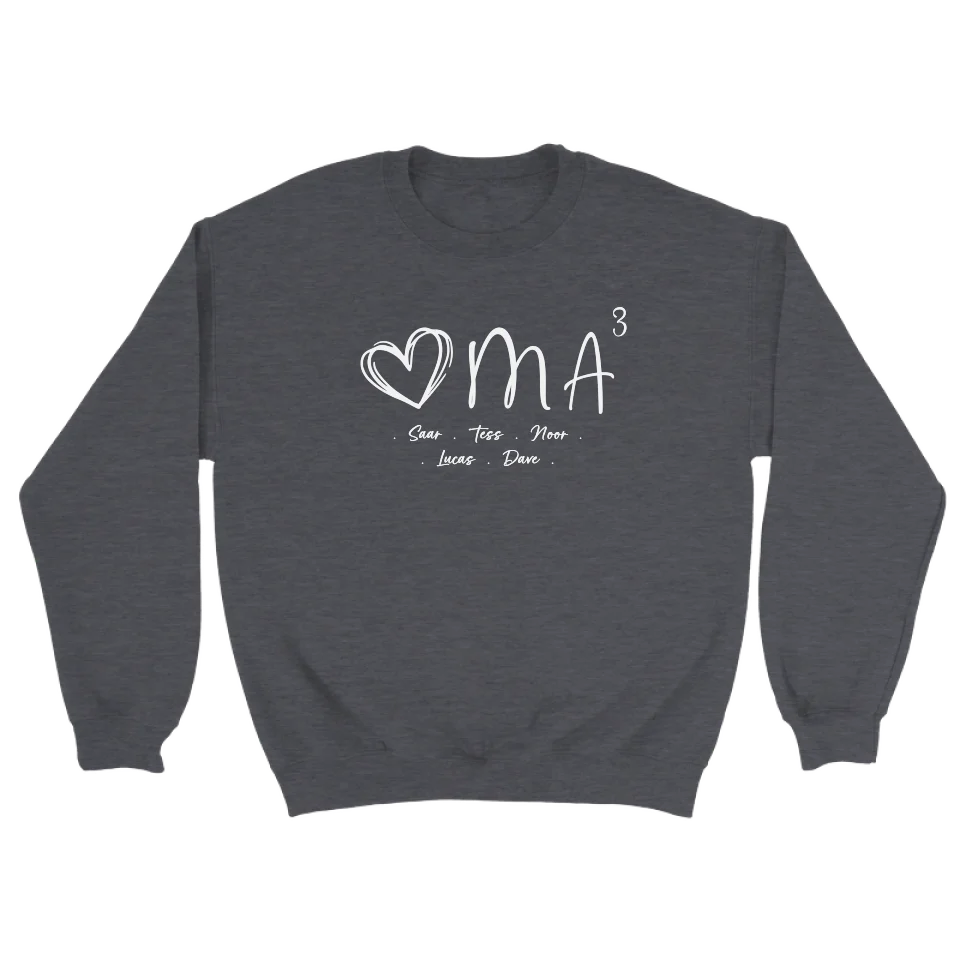 ♥MA wit - Gepersonaliseerde sweater oma