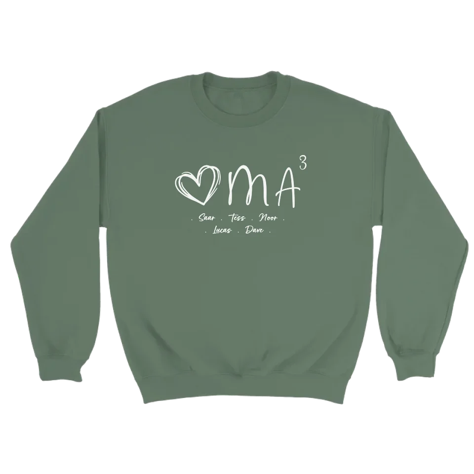 ♥MA wit - Gepersonaliseerde sweater oma