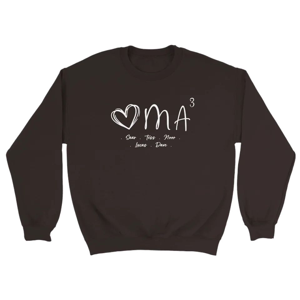 ♥MA wit - Gepersonaliseerde sweater oma