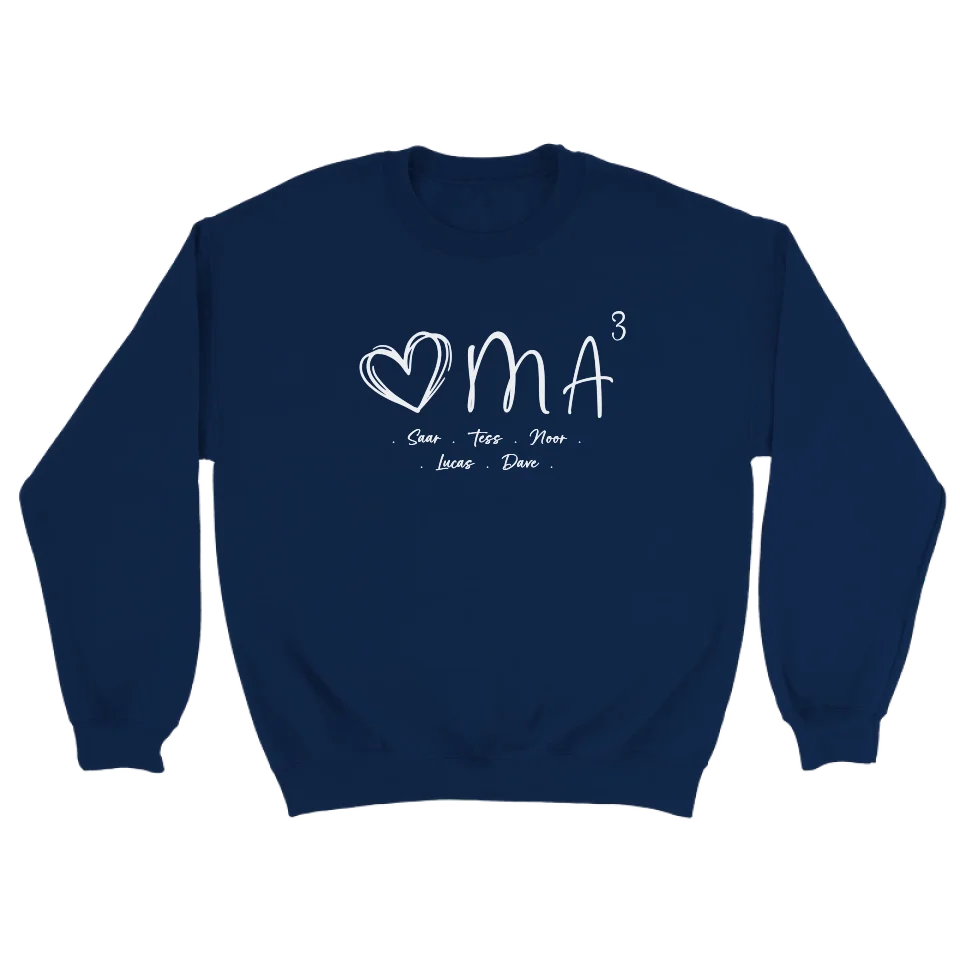 ♥MA wit - Gepersonaliseerde sweater oma