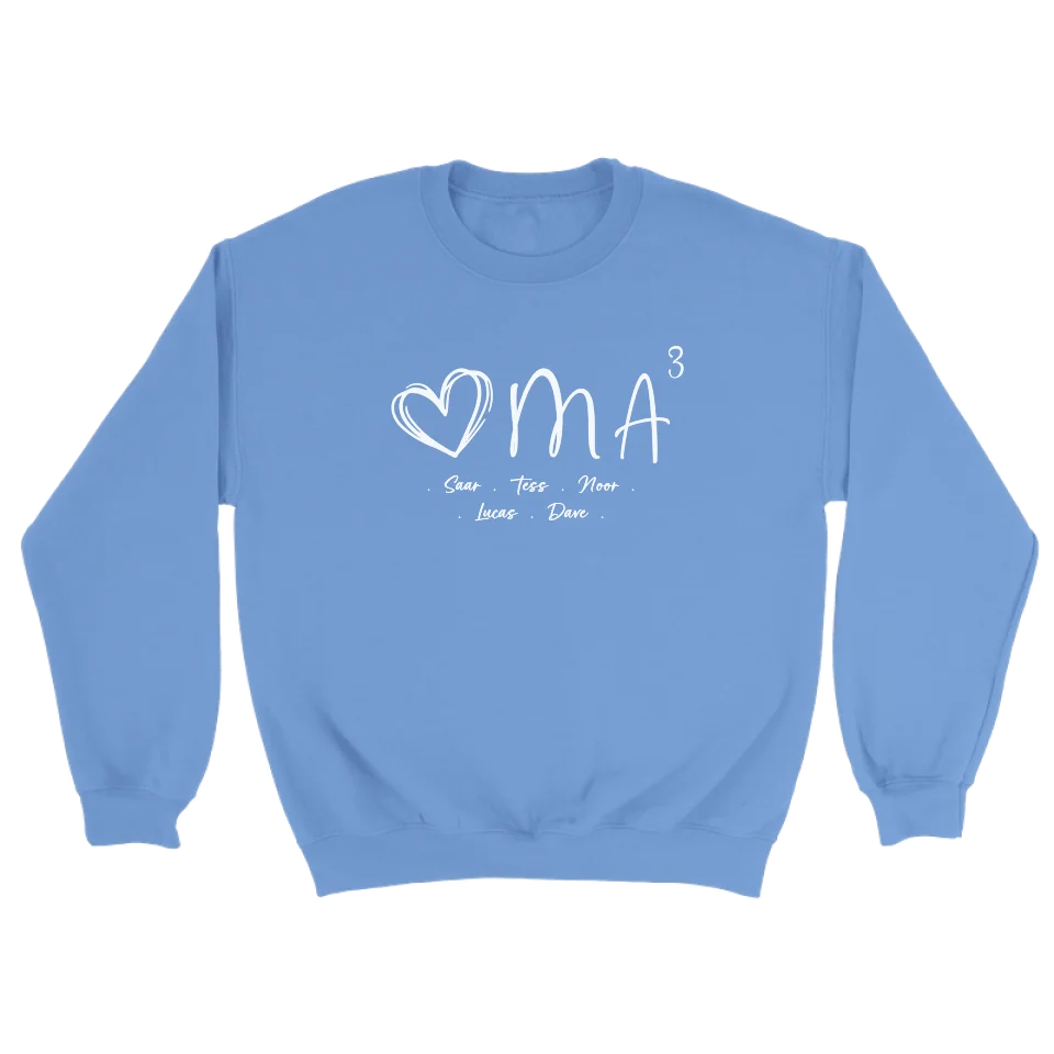 ♥MA wit - Gepersonaliseerde sweater oma