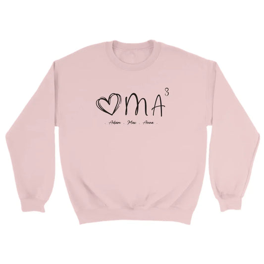 Gepersonaliseerde sweater oma lichtroze (1)