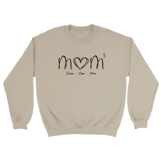 Gepersonaliseerde moederdag sweater zand kleur (1)