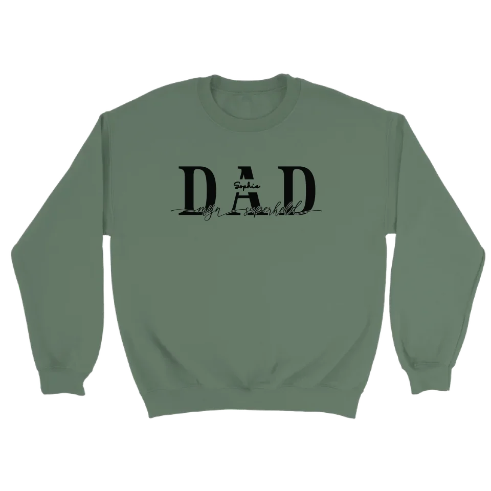 DAD mijn superheld - Gepersonaliseerde sweater