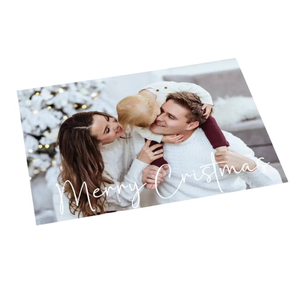 Gepersonaliseerde kerstkaart met foto upload 10 stuks