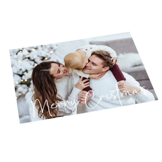 Gepersonaliseerde kerstkaart met foto upload 10 stuks