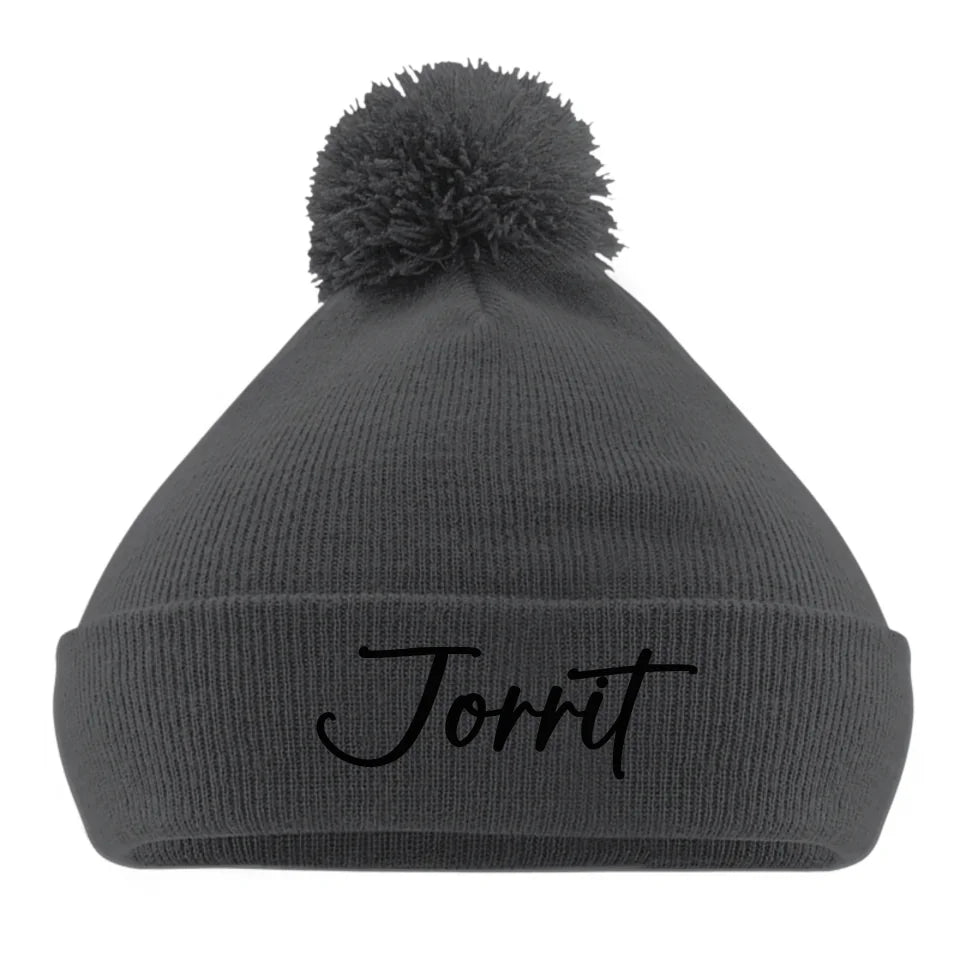 Gepersonaliseerde_geborduurde_pom_pom_beanie_donkergrijs[1]