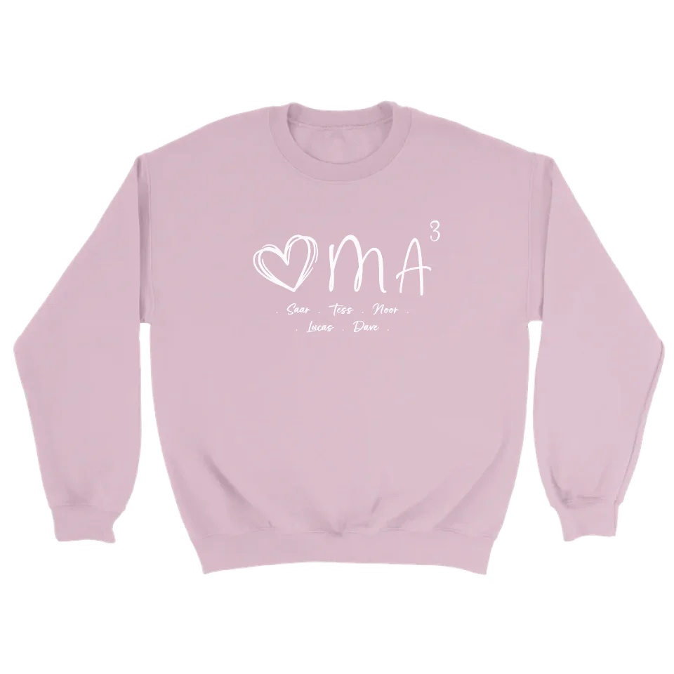 ♥MA wit - Gepersonaliseerde sweater oma