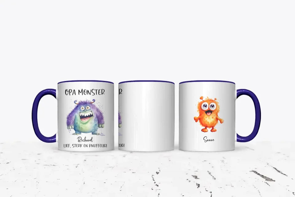 Opa monster - Gepersonaliseerde mok grootvader