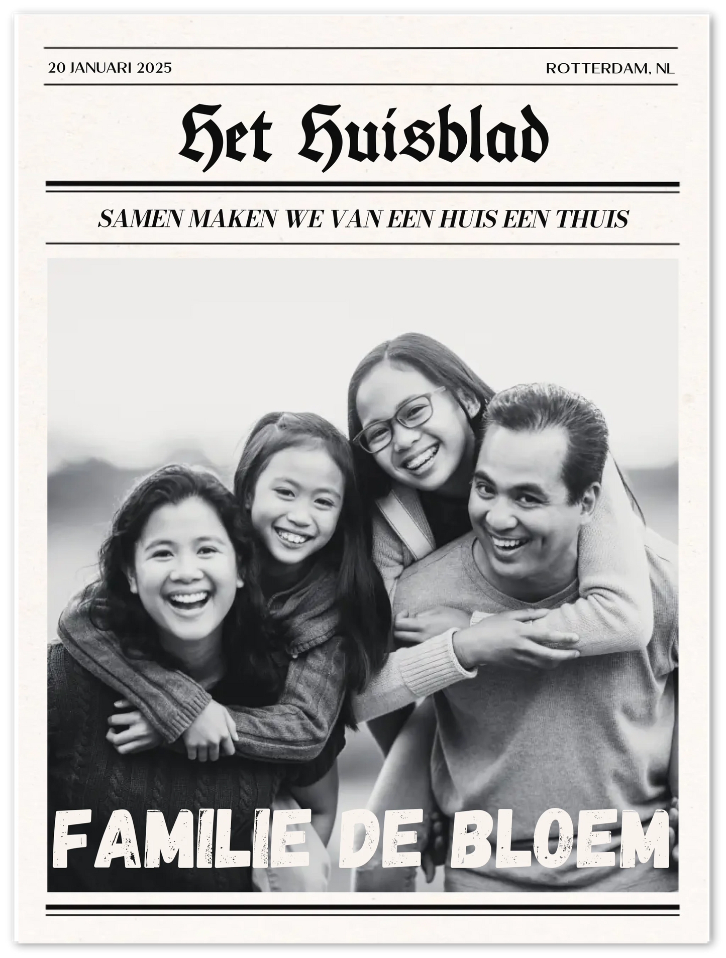 Het Huisblad - Gepersonaliseerde poster