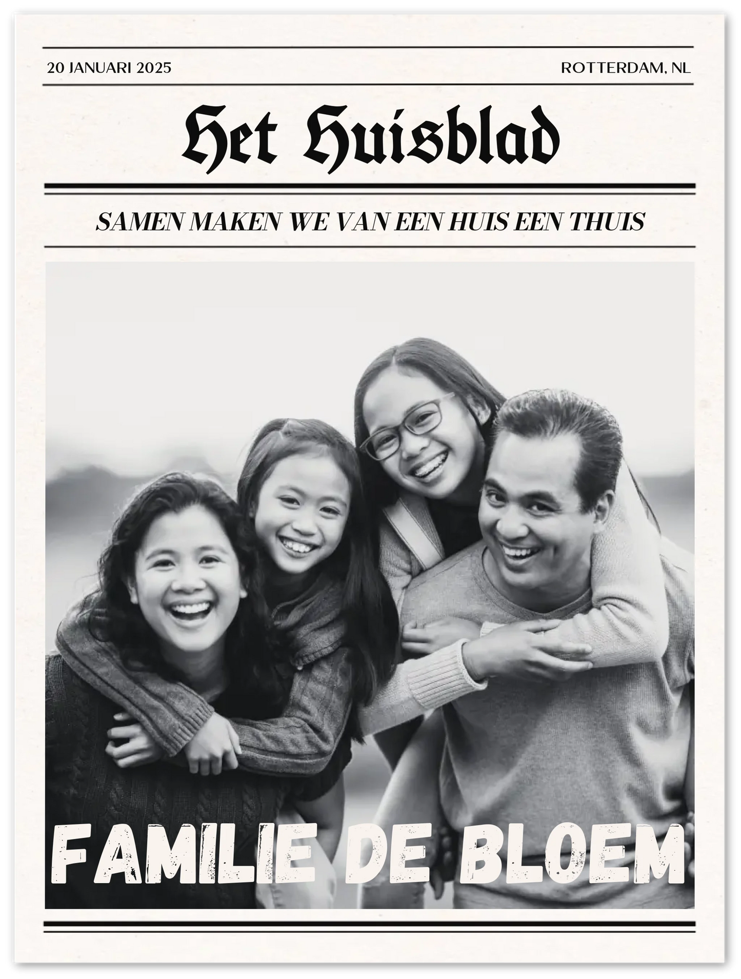 Het Huisblad - Gepersonaliseerde poster