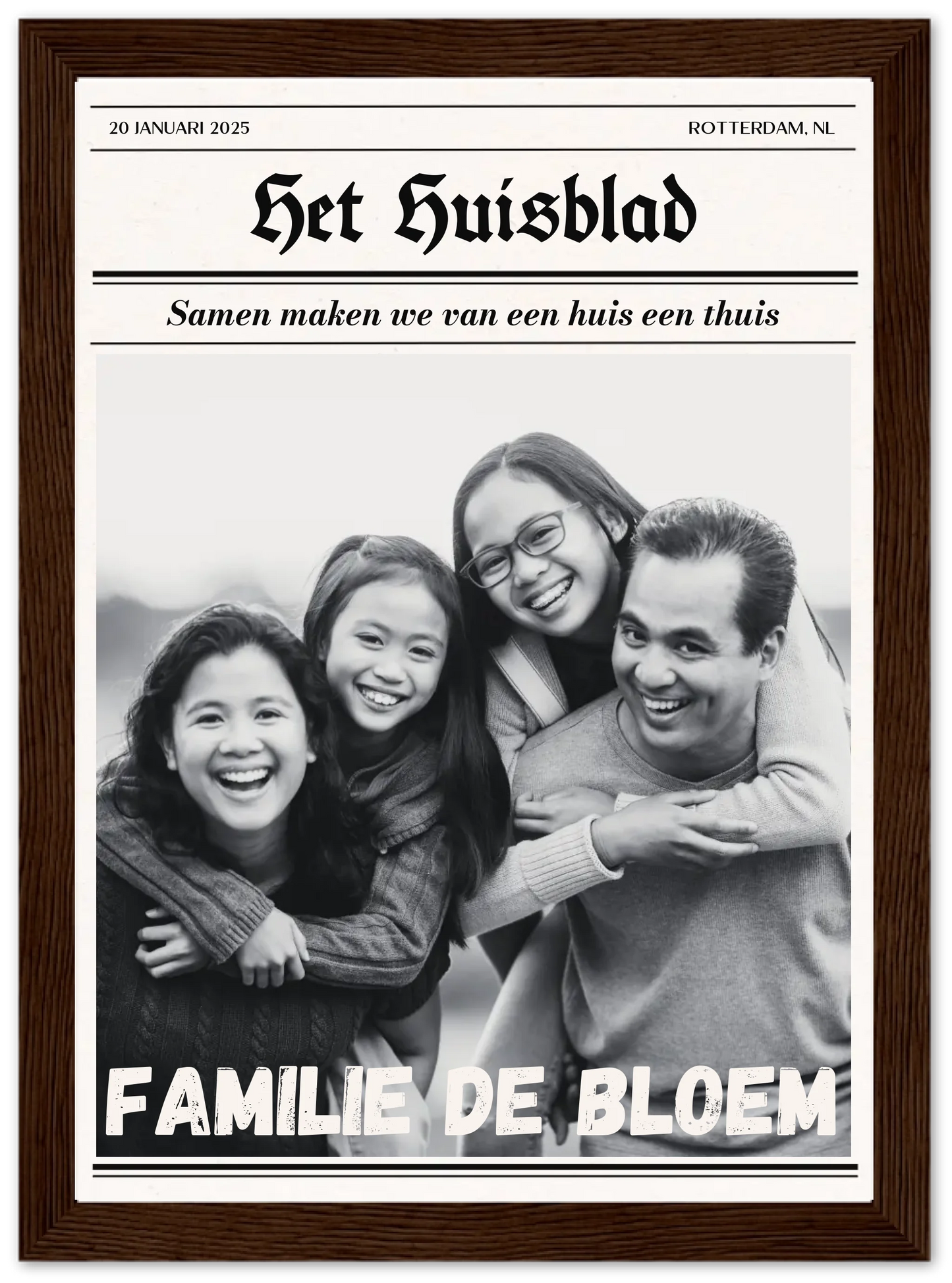 Het Huisblad - Gepersonaliseerde poster met lijst