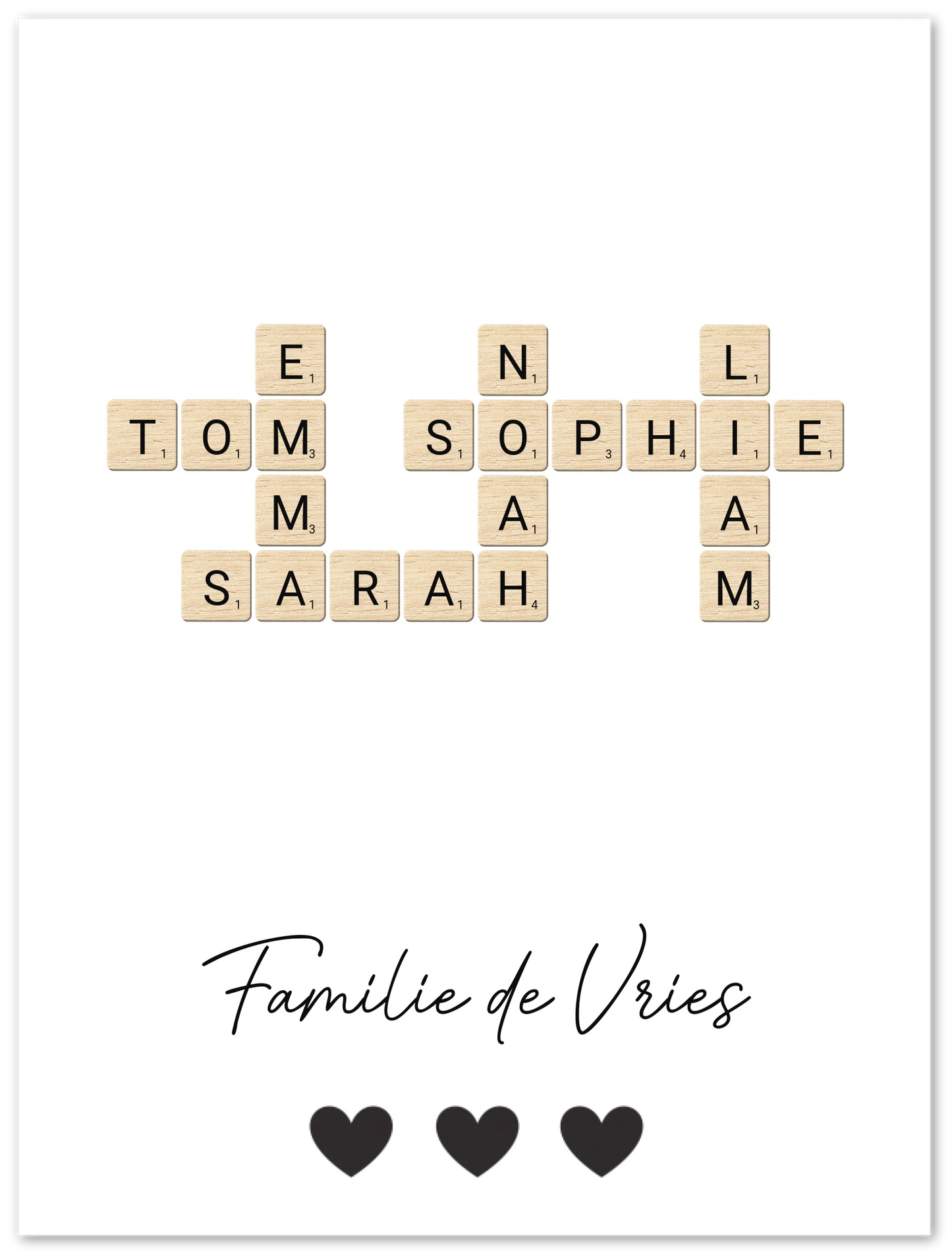 Scrabble - Gepersonaliseerde poster